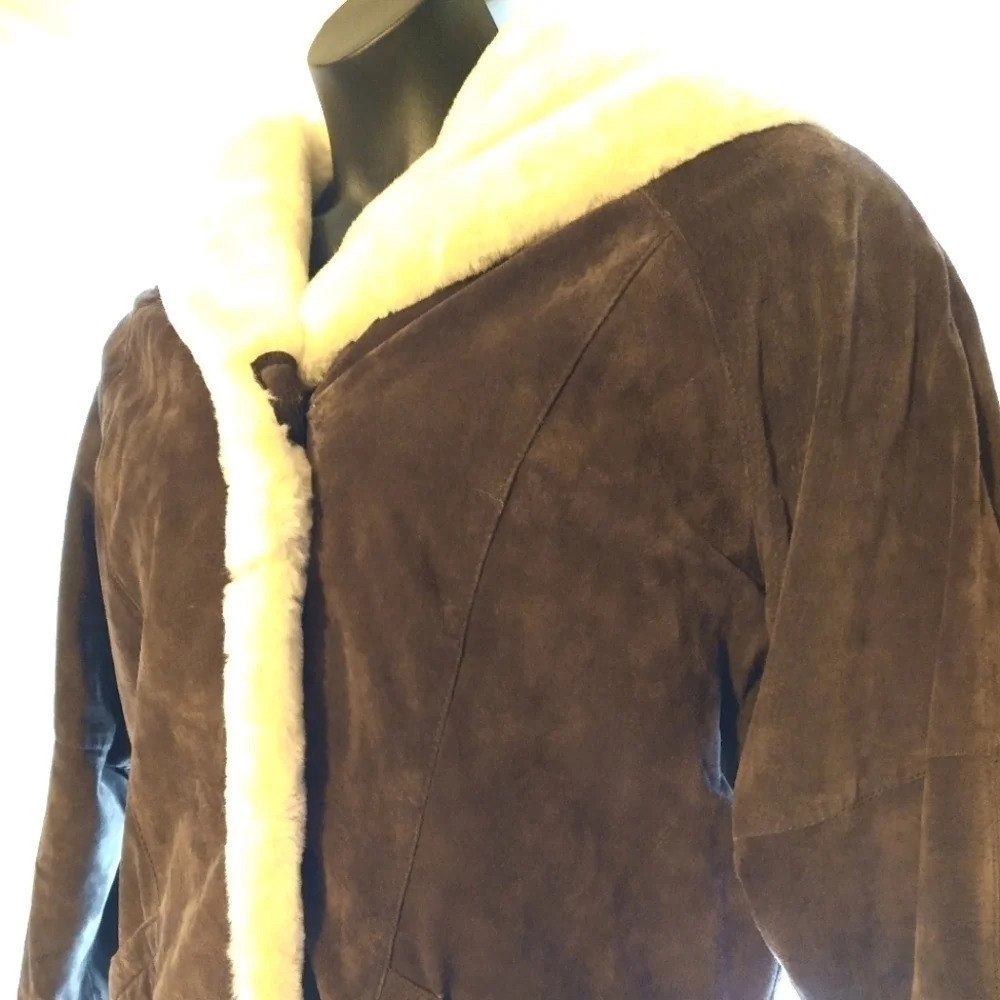 Gorgeous shearling suede winter coat EUC ❤️ - Picture 4 of 16